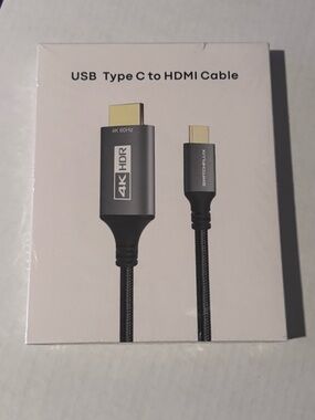 USB Type-C to HDMI Cable - Black, 4K HDR
